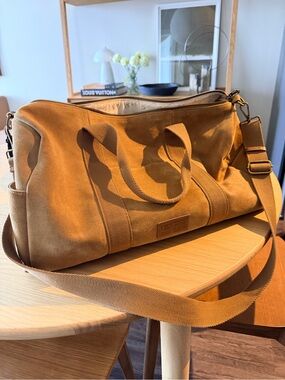 Zara x Champion Suede Leather Duffle Bag